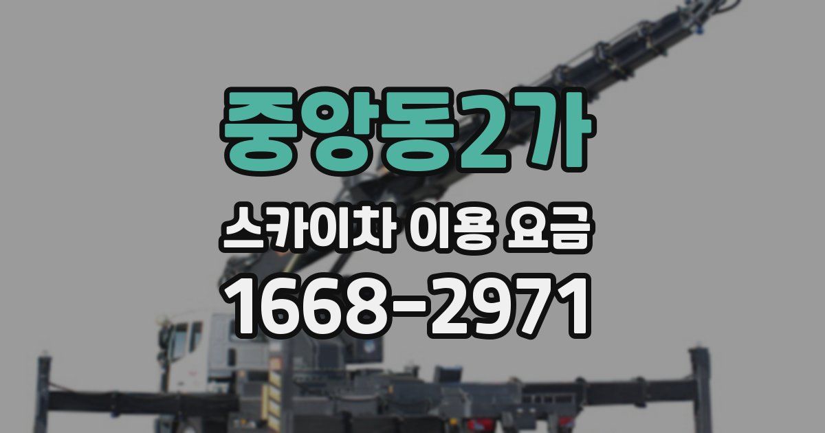 중앙동2가 스카이차 이용 요금