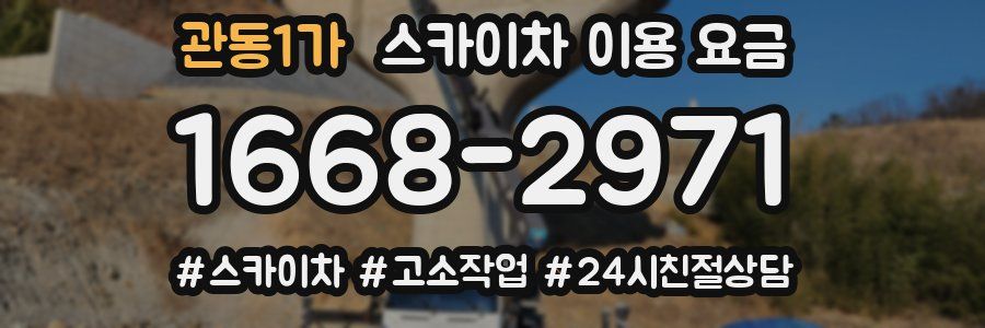 관동1가 스카이차 이용 요금