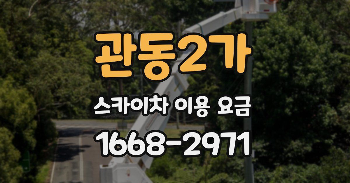 관동2가 스카이차 이용 요금