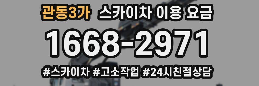 관동3가 스카이차 이용 요금