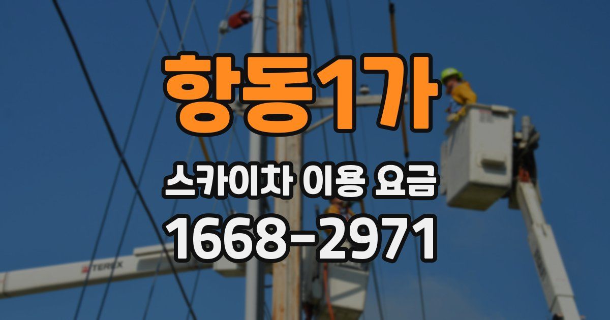 항동1가 스카이차 이용 요금