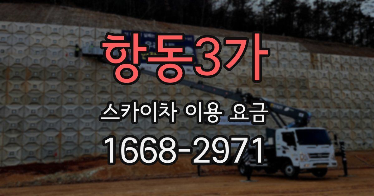 항동3가 스카이차 이용 요금