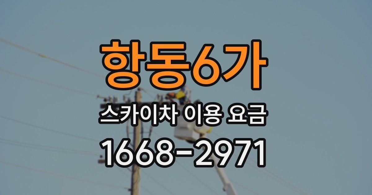 항동6가 스카이차 이용 요금