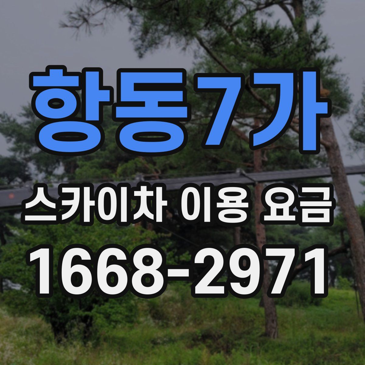 항동7가 스카이차 이용 요금