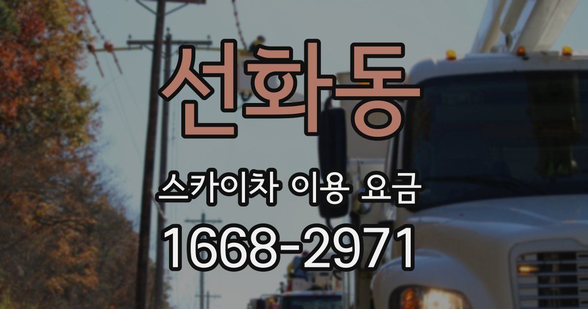 선화동 스카이차 이용 요금