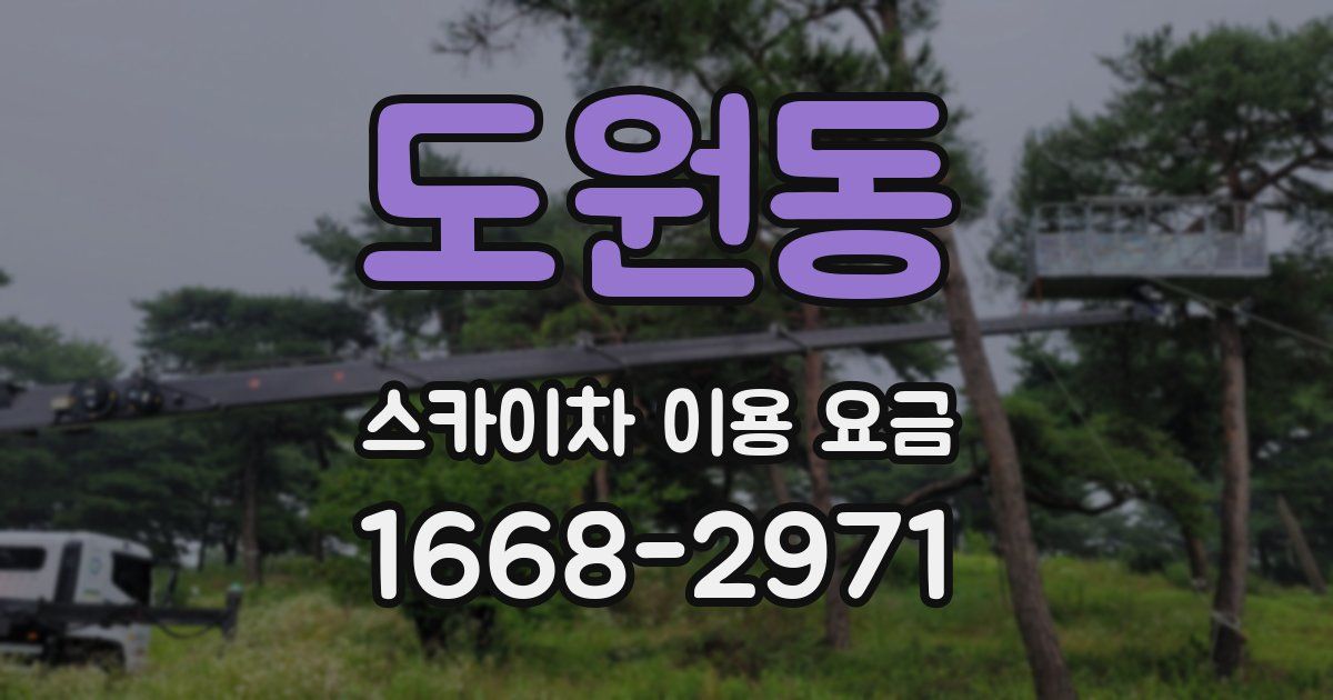 도원동 스카이차 이용 요금