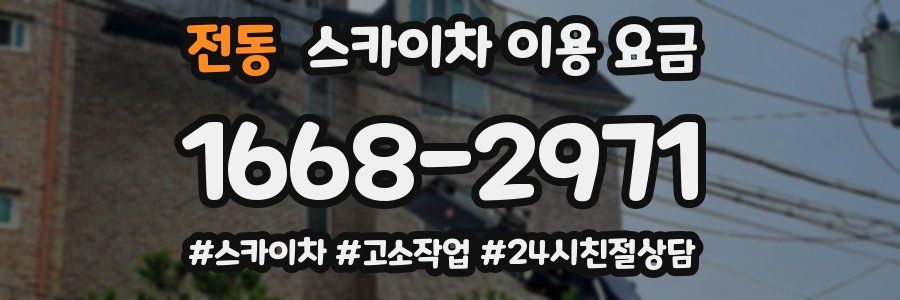 전동 스카이차 이용 요금