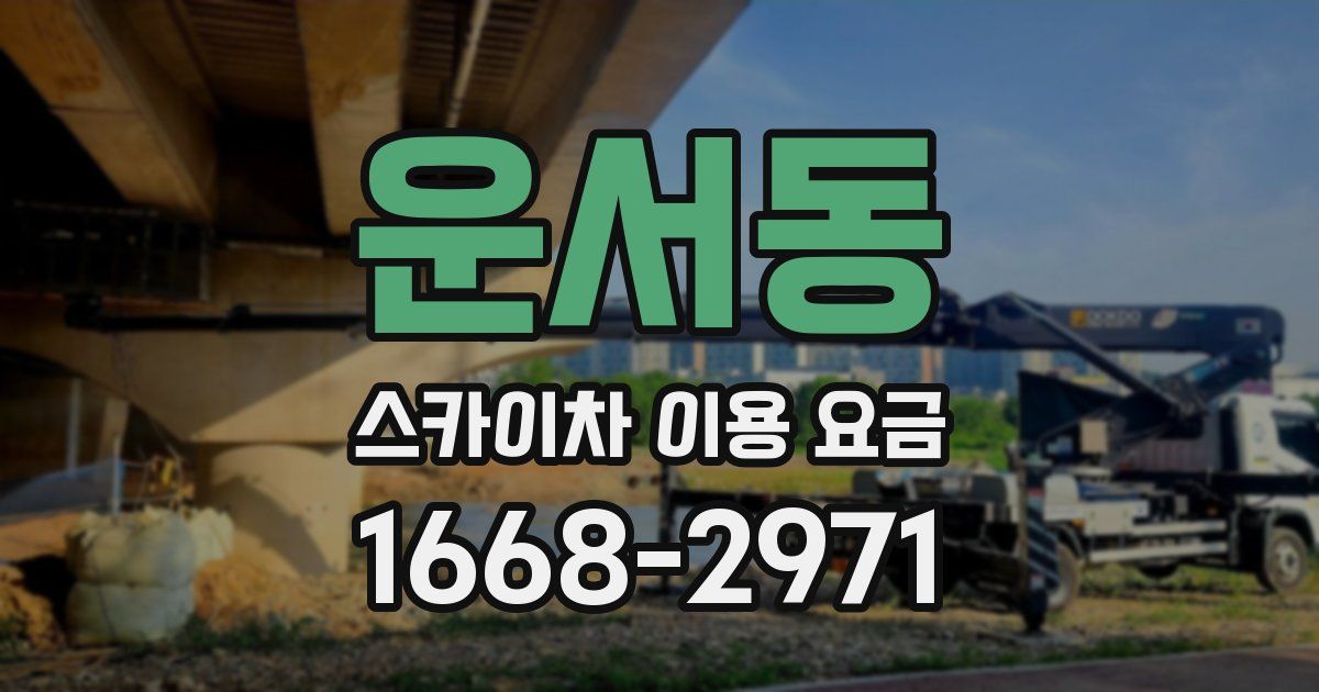 운서동 스카이차 이용 요금