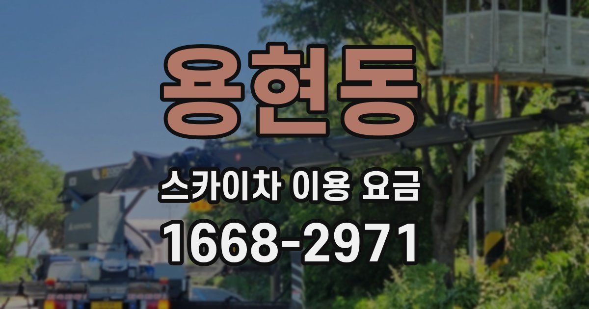 용현동 스카이차 이용 요금