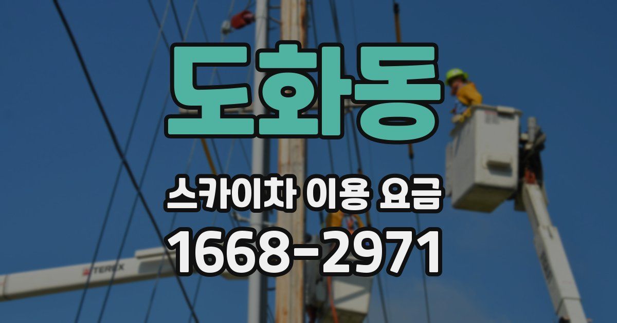 도화동 스카이차 이용 요금