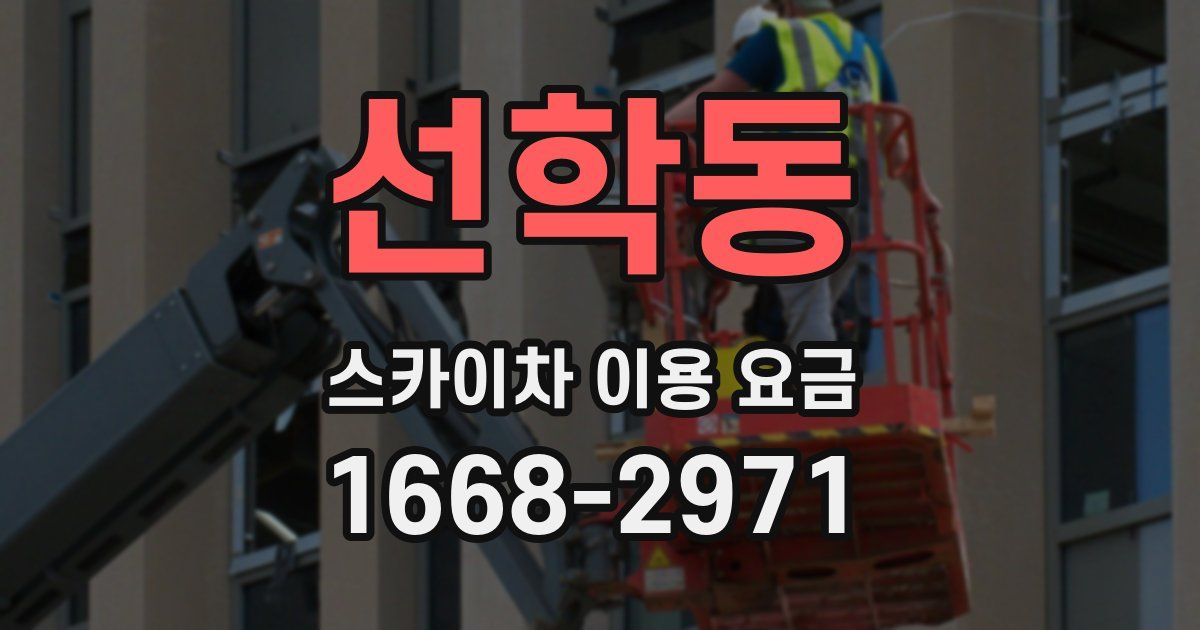 선학동 스카이차 이용 요금