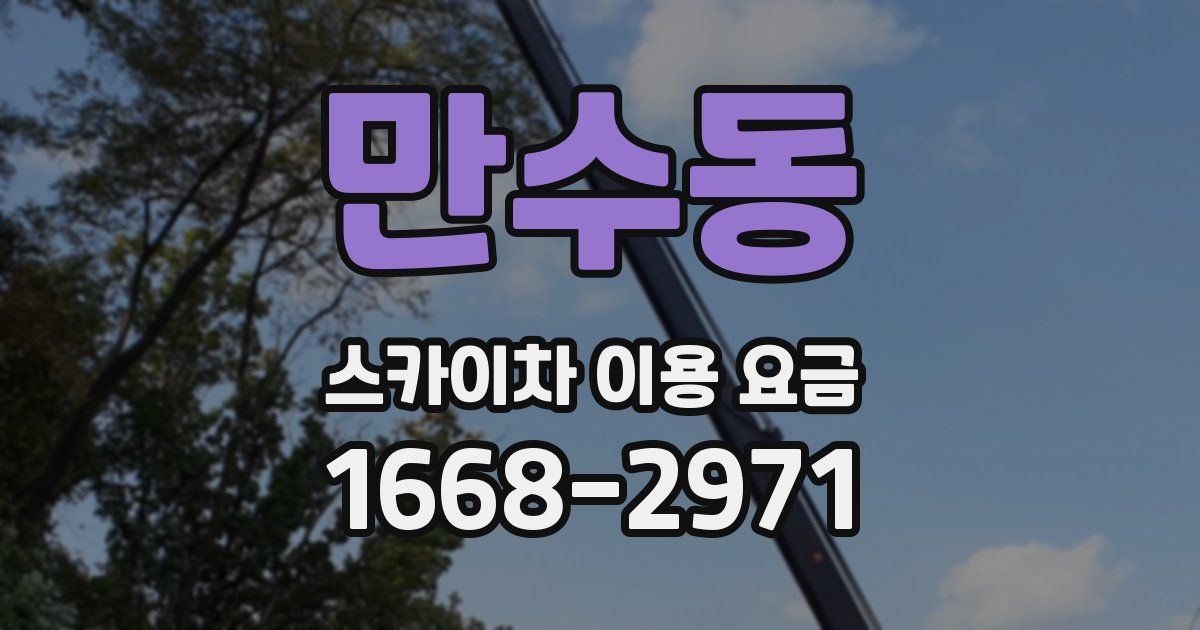 만수동 스카이차 이용 요금