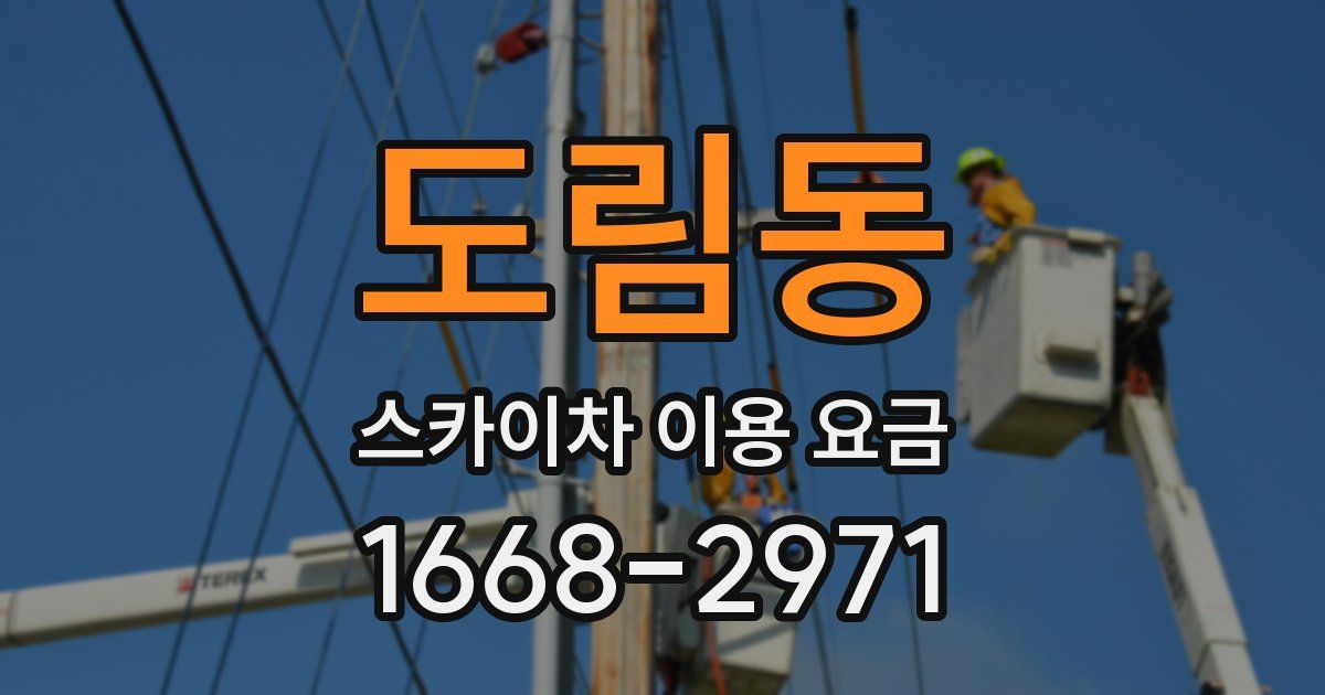 도림동 스카이차 이용 요금