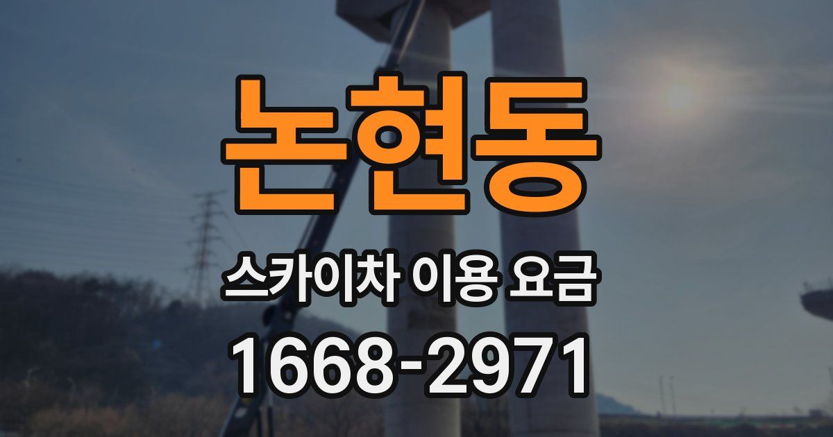 논현동 스카이차 이용 요금