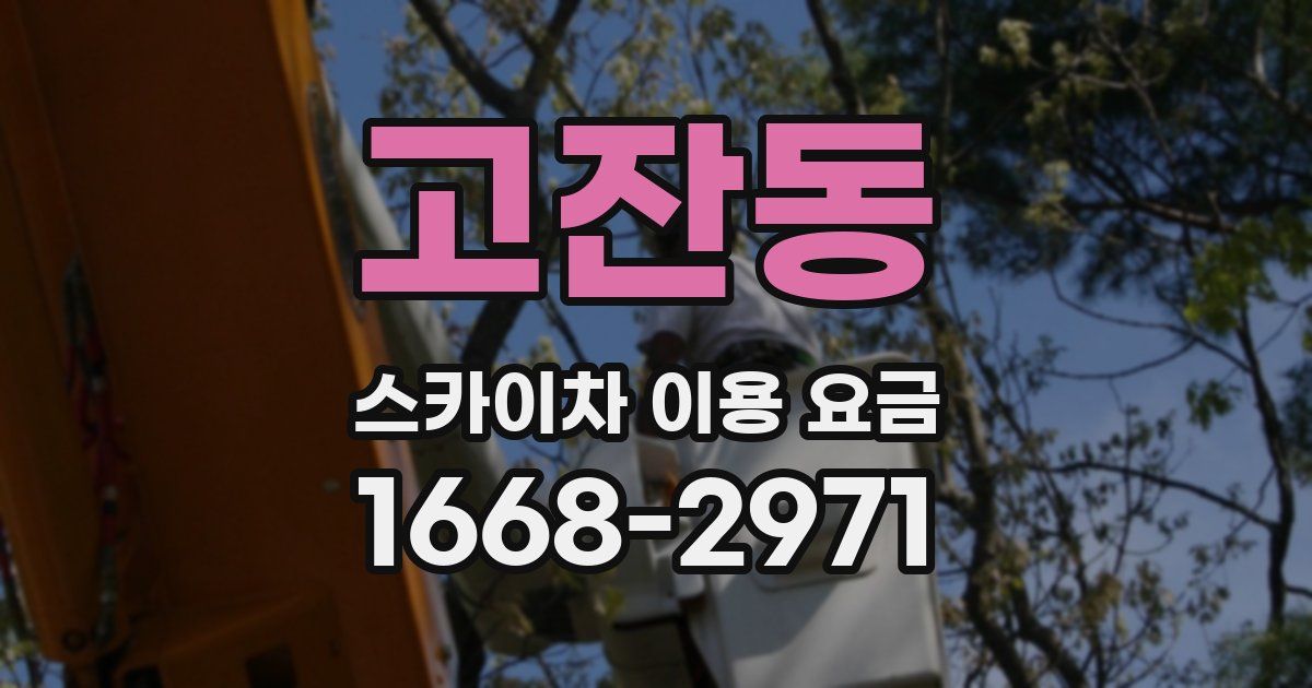 고잔동 스카이차 이용 요금