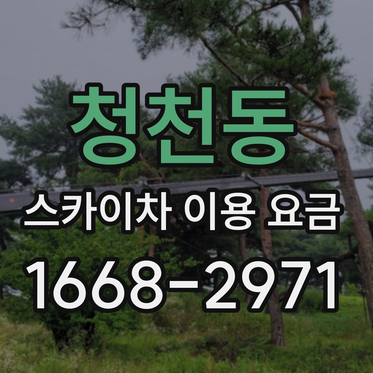 청천동 스카이차 이용 요금