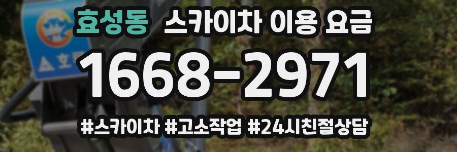 효성동 스카이차 이용 요금