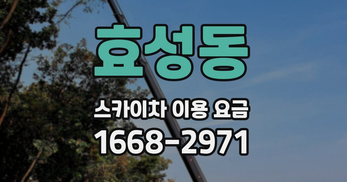 효성동 스카이차 이용 요금