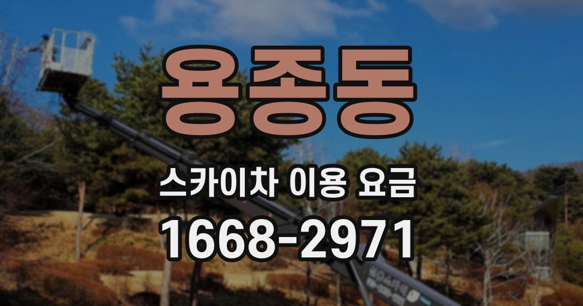 용종동 스카이차 이용 요금