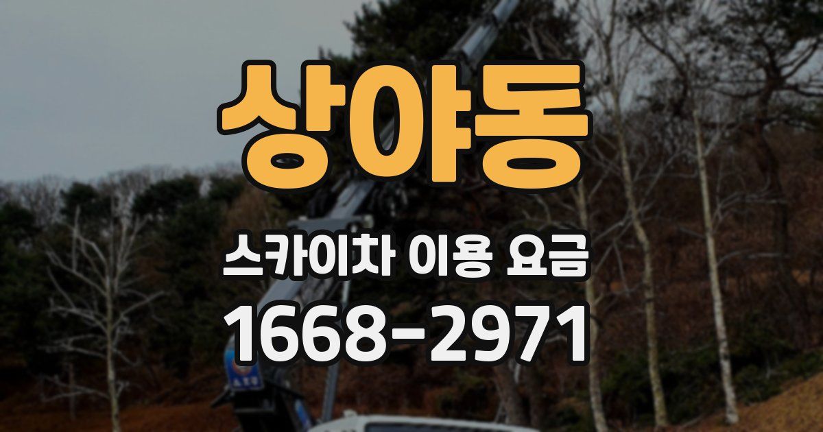 상야동 스카이차 이용 요금