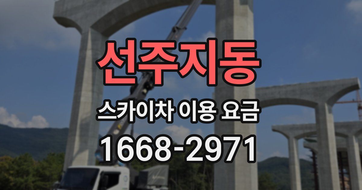 선주지동 스카이차 이용 요금