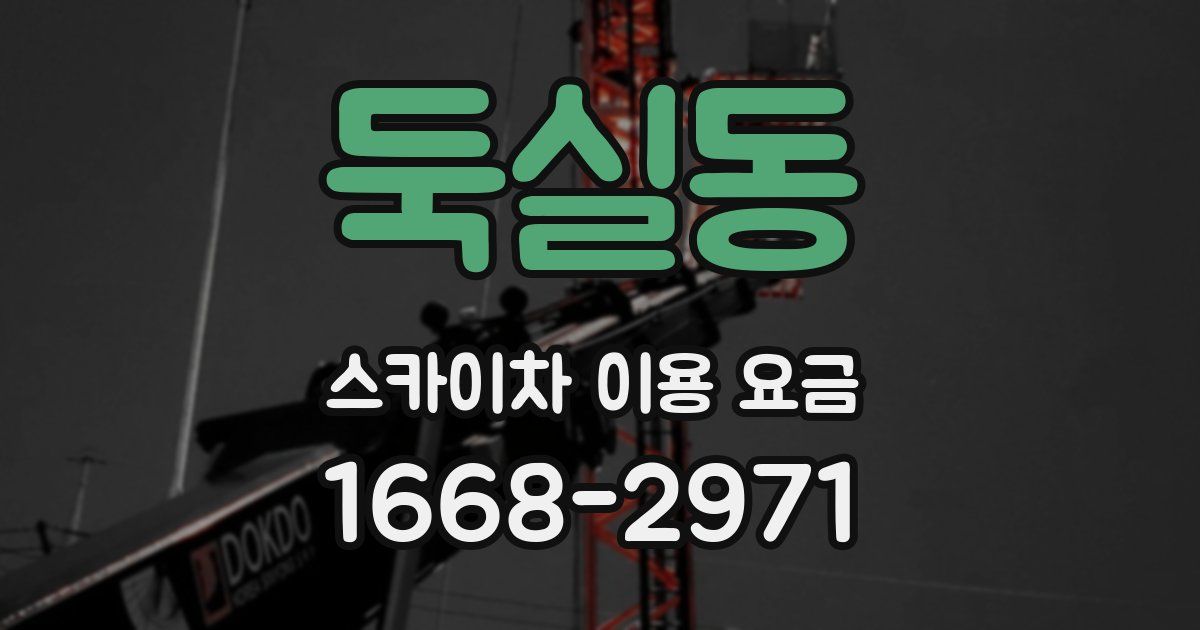 둑실동 스카이차 이용 요금