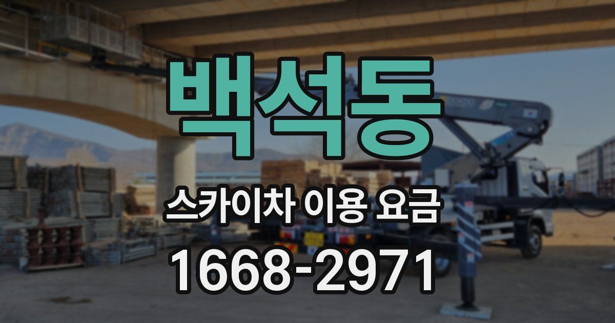 백석동 스카이차 이용 요금