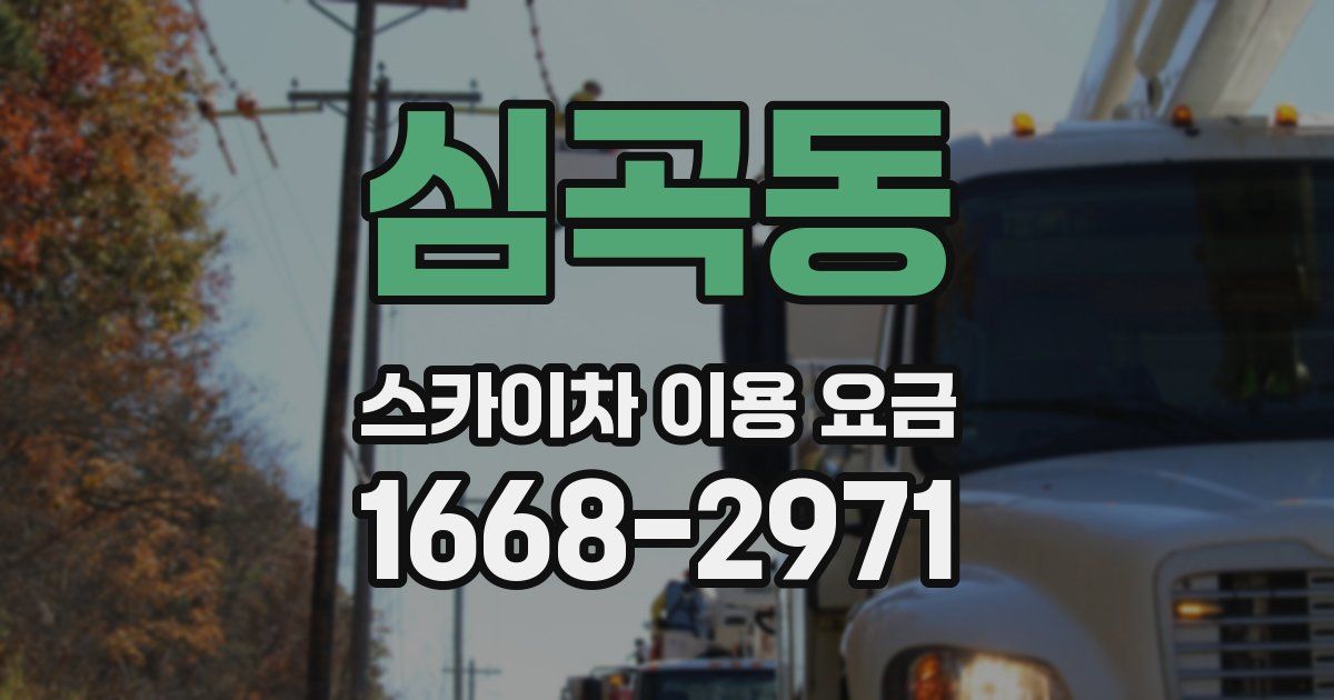 심곡동 스카이차 이용 요금