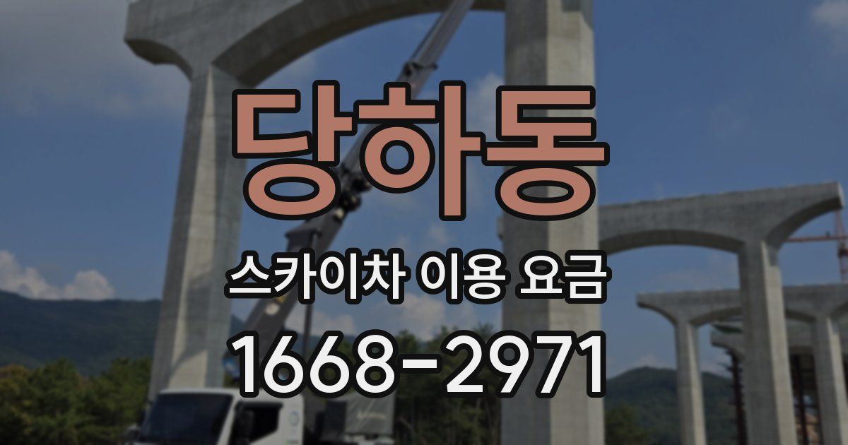 당하동 스카이차 이용 요금