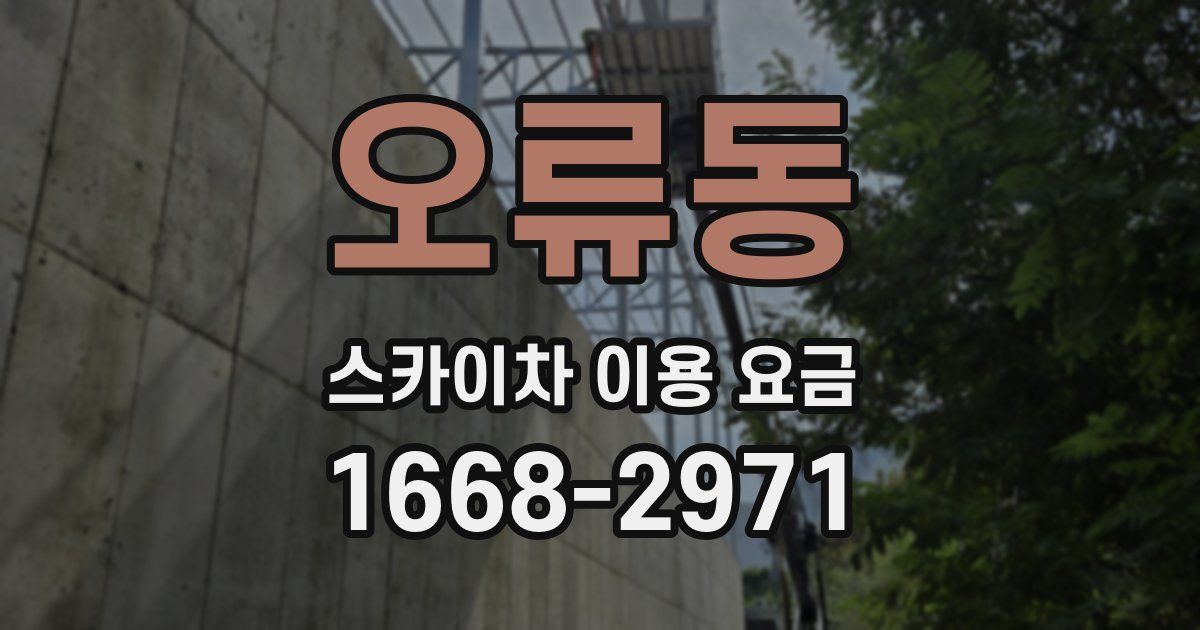 오류동 스카이차 이용 요금
