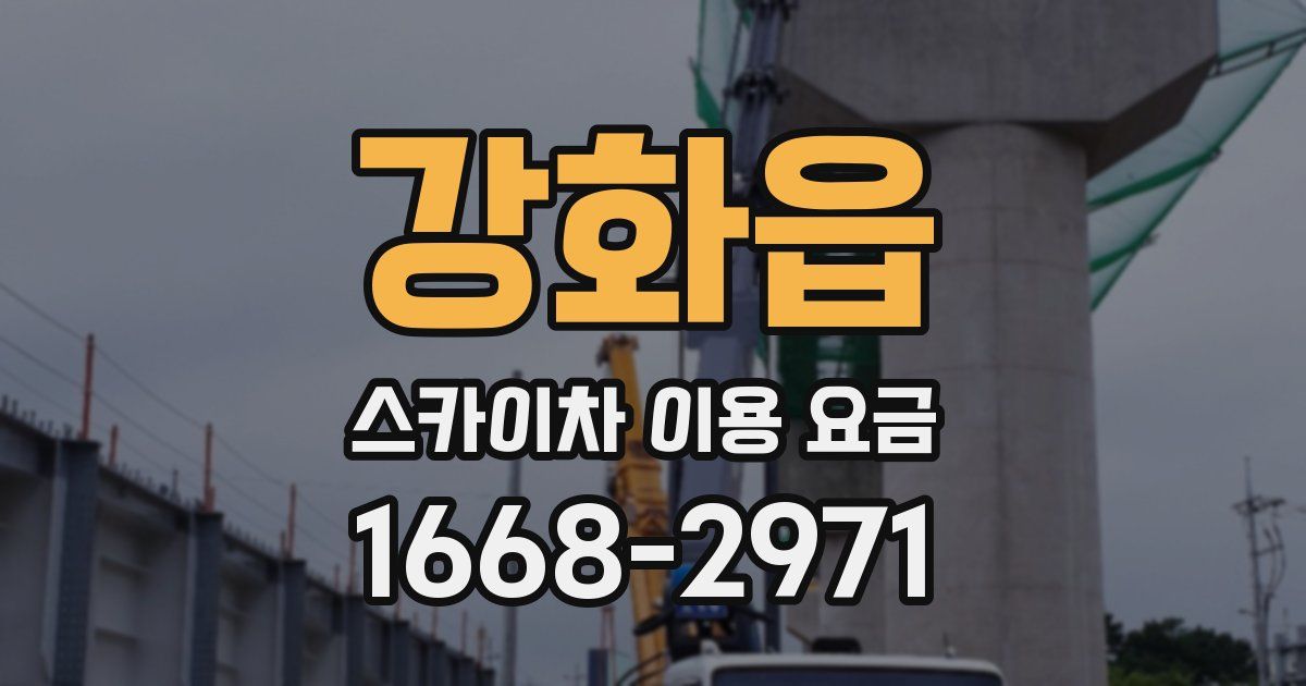 강화읍 스카이차 이용 요금