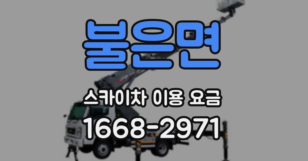불은면 스카이차 이용 요금