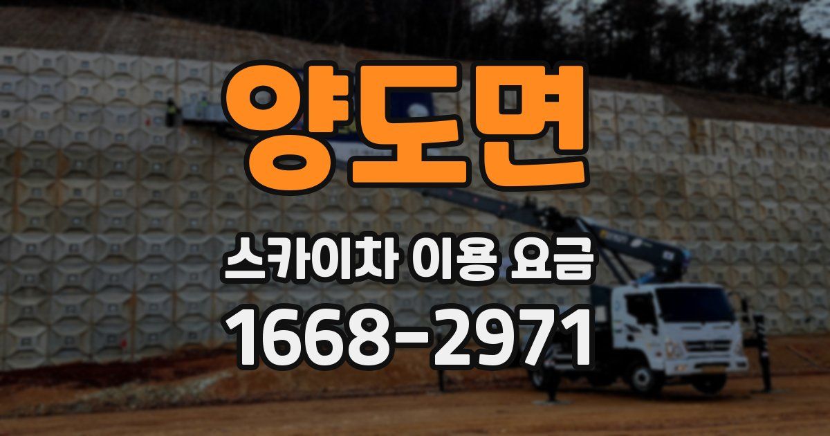 양도면 스카이차 이용 요금