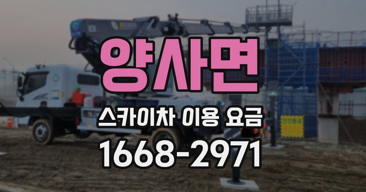 양사면 스카이차 이용 요금