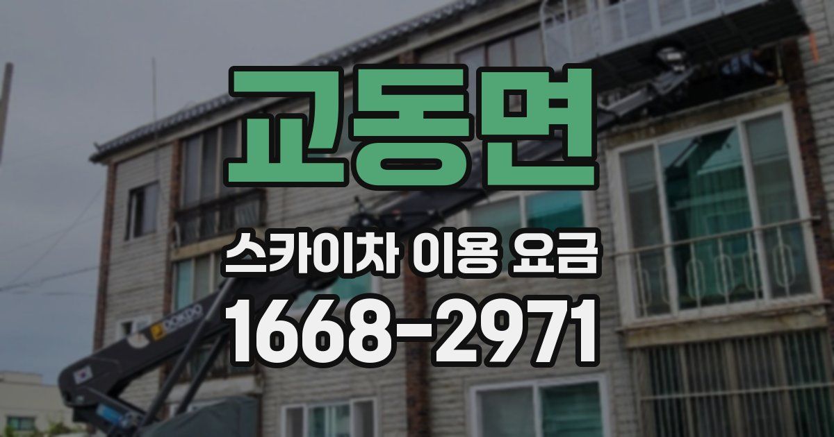 교동면 스카이차 이용 요금