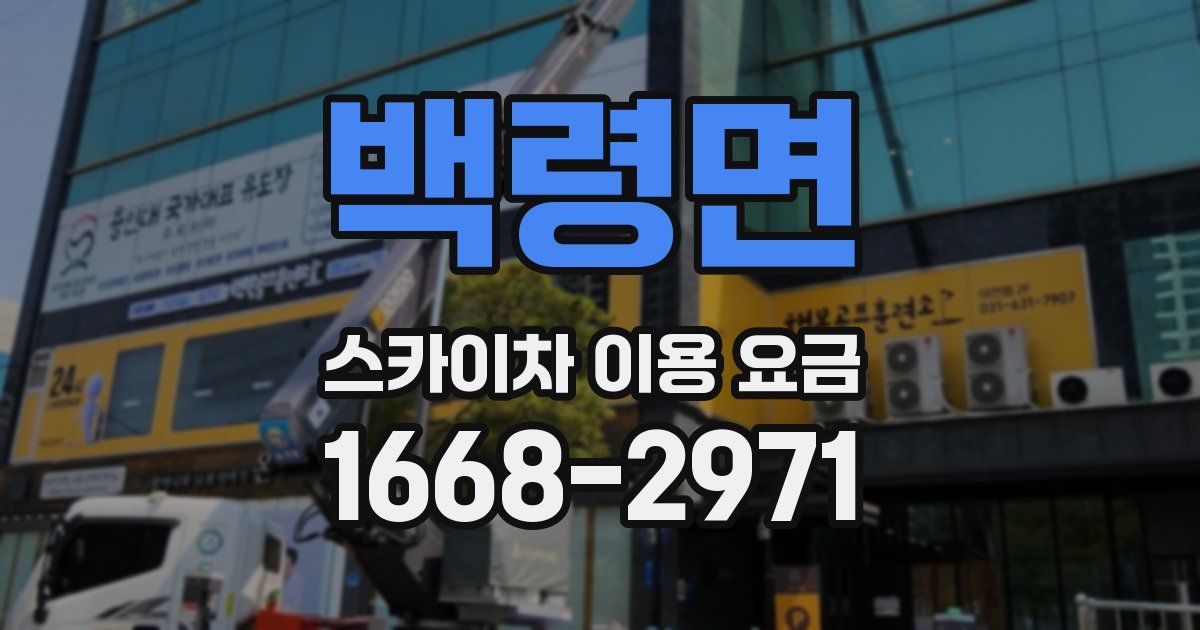 백령면 스카이차 이용 요금