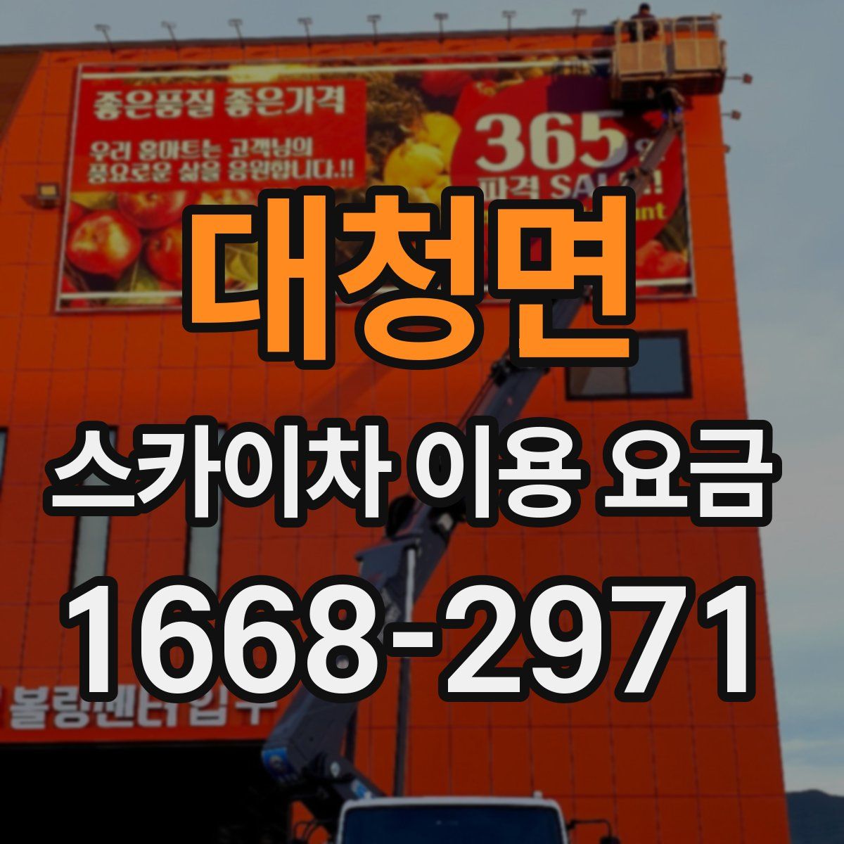대청면 스카이차 이용 요금