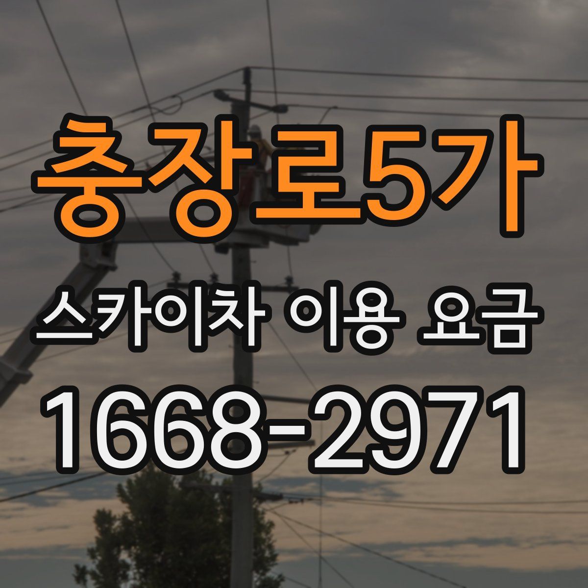 충장로5가 스카이차 이용 요금