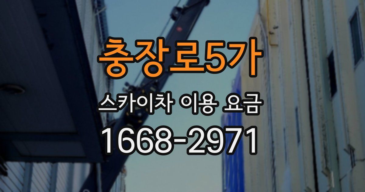 충장로5가 스카이차 이용 요금