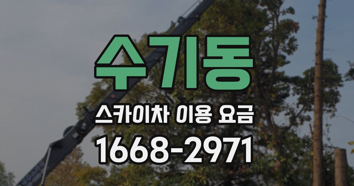 수기동 스카이차 이용 요금