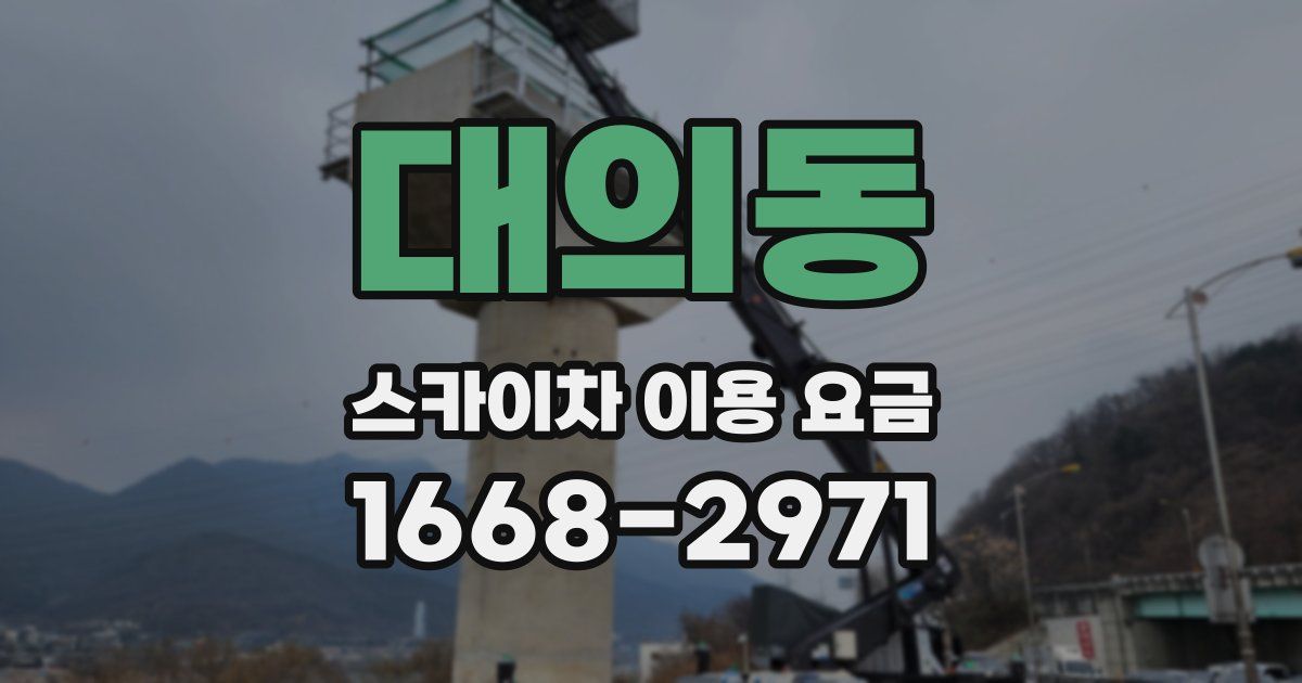 대의동 스카이차 이용 요금