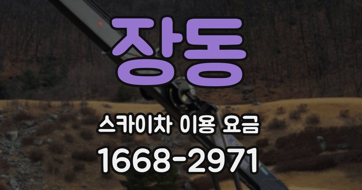 장동 스카이차 이용 요금