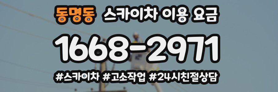동명동 스카이차 이용 요금