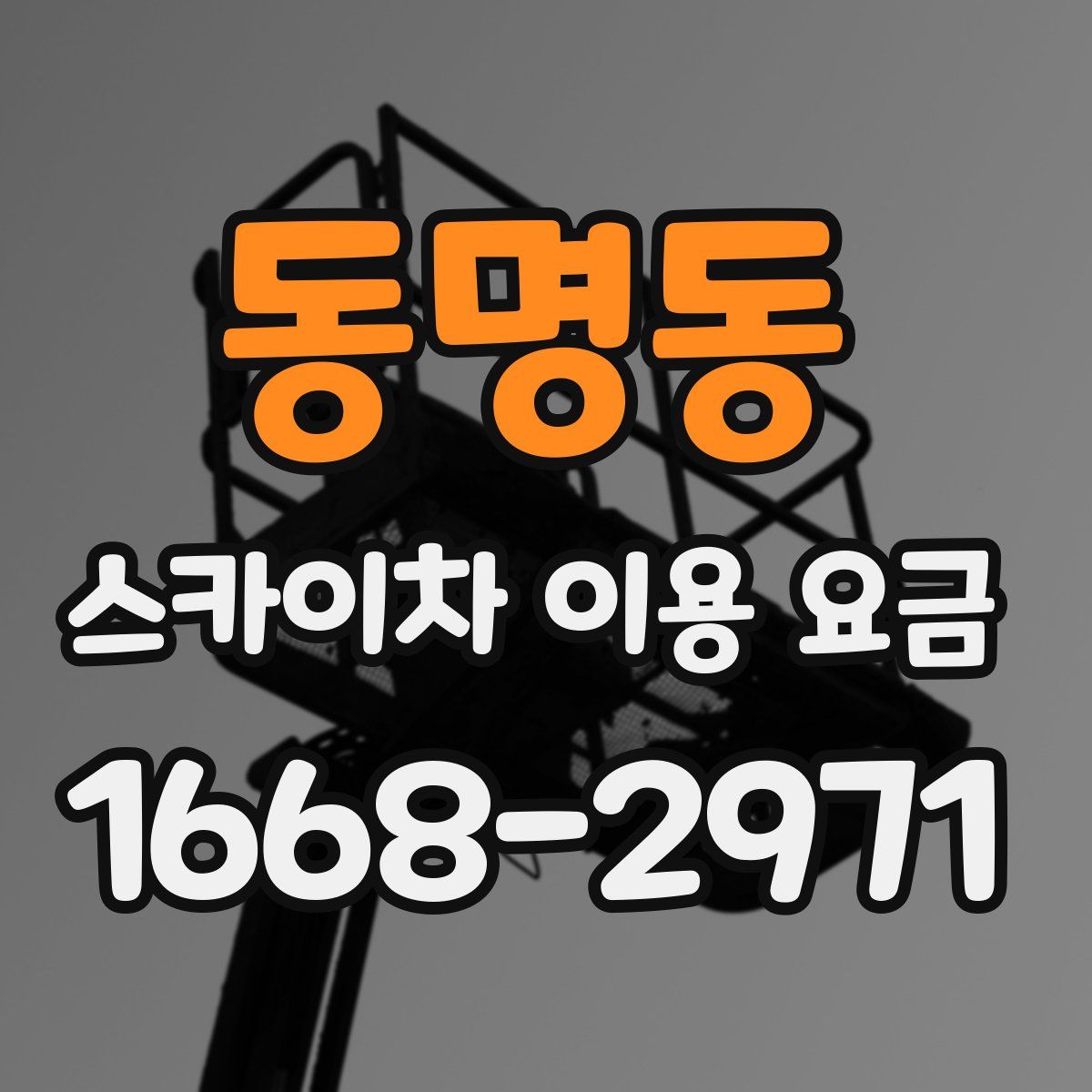 동명동 스카이차 이용 요금