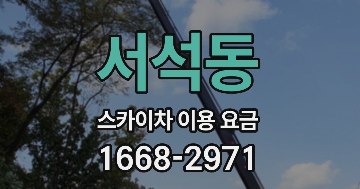 서석동 스카이차 이용 요금