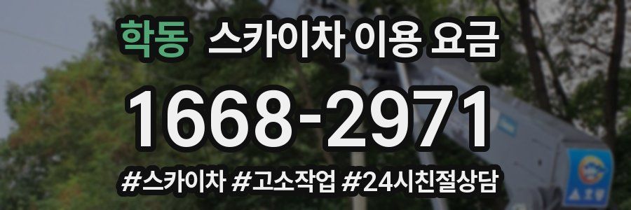 학동 스카이차 이용 요금