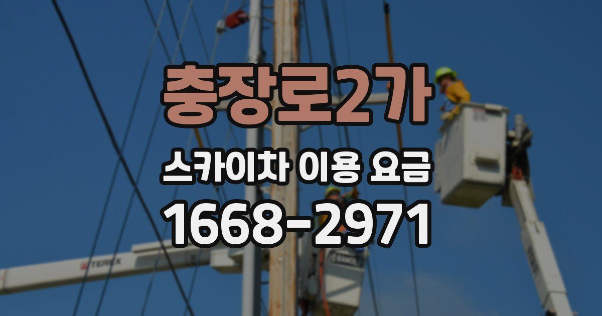 충장로2가 스카이차 이용 요금