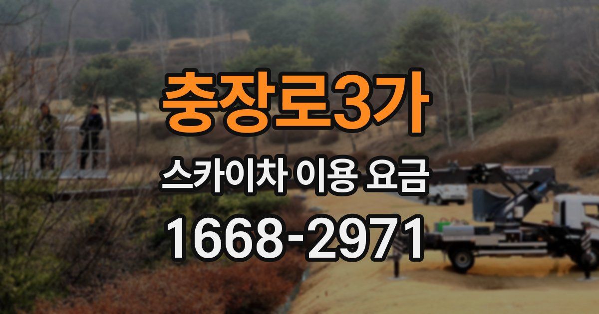 충장로3가 스카이차 이용 요금