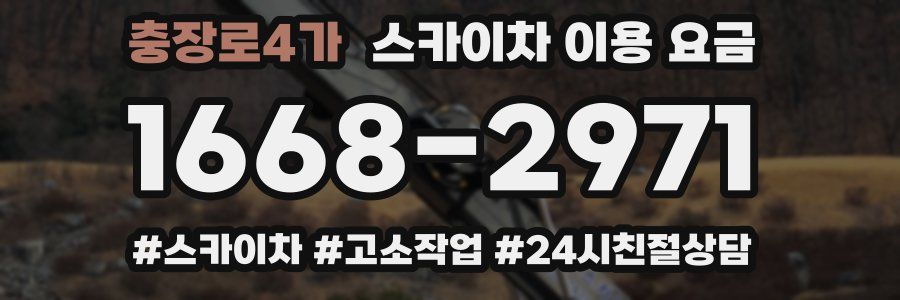 충장로4가 스카이차 이용 요금