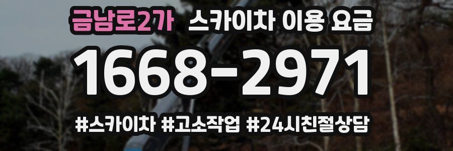 금남로2가 스카이차 이용 요금